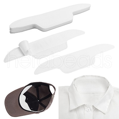 Non-Woven Fabric Disposable Neck Collar Sweat Pads AJEW-WH0528-67A-1