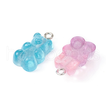 20Pcs 2 Colors Resin Pendants RESI-YW0001-46-1
