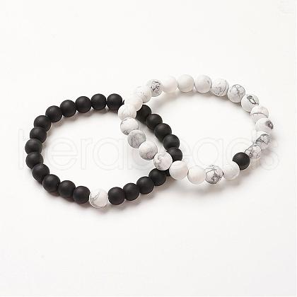 Couples Stretch Bracelets BJEW-G554-01-1