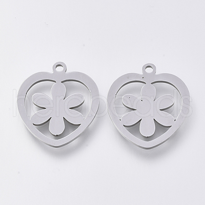 Non-Tarnish 201 Stainless Steel Pendants STAS-S110-040P-1