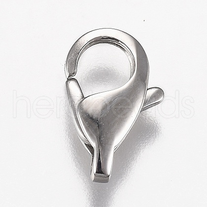 Polished 316 Surgical Stainless Steel Lobster Claw Clasps STAS-Z013-06D-1