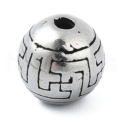 304 Stainless Steel Beads STAS-H219-09AS-1
