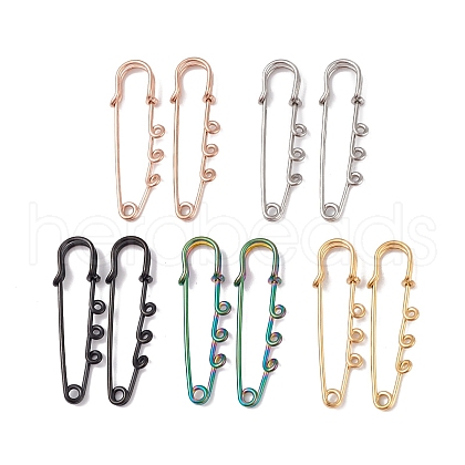 Ion Plating(IP) 304 Stainless Steel Safety Pins Brooch Findings STAS-I673-06-1