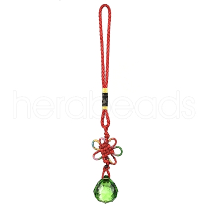 Glass Round Ball Hanging Ornaments HJEW-Z006-01E-1