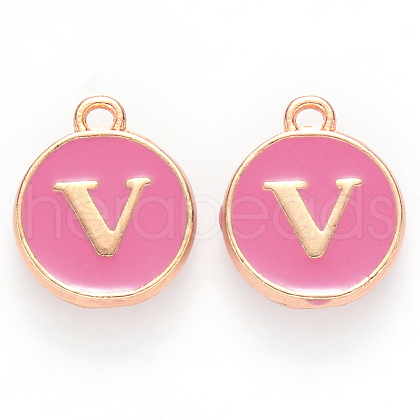 Golden Plated Alloy Enamel Charms ENAM-S118-08V-1