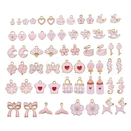 60Pcs 30 Style Alloy Enamel Pendants ENAM-LS0001-06LG-1