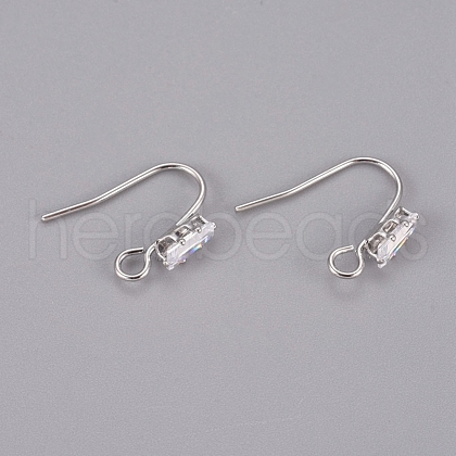 Brass Earring Hooks X-KK-L198-013P-1