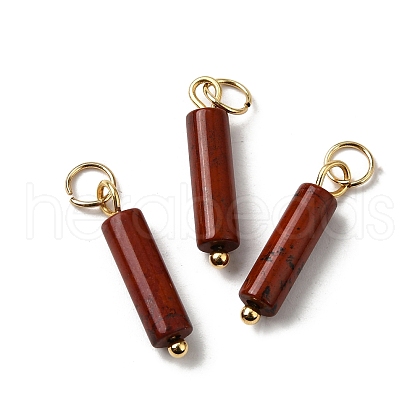 Natural Red Jasper Pendants STAS-C120-01G-10-1