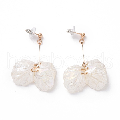 Acrylic Imitation Shell Dangle Earrings EJEW-L281-01KCG-1