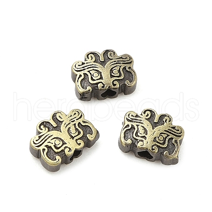 Tibetan Style Rack Plating Brass Bead KK-Q805-24AB-1