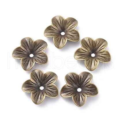 Tibetan Style Bead Caps TIBEB-A11022-AB-FF-1