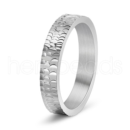 Stainless Steel Chunky Rings PW-WGDB03E-01-1