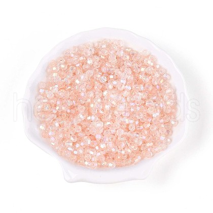 Transparent Spray Painted Glass Beads EGLA-N018-4mm-08-1