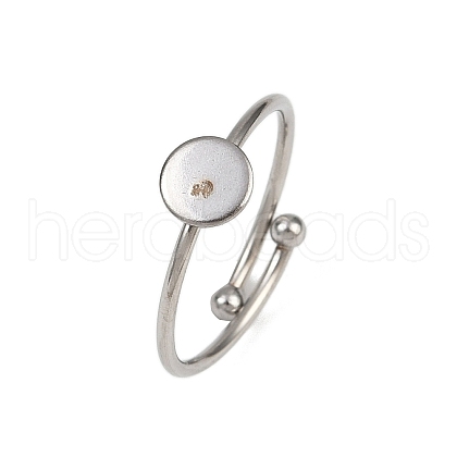 304 Stainless Steel Cuff Ring Components STAS-D372-02P-01-1