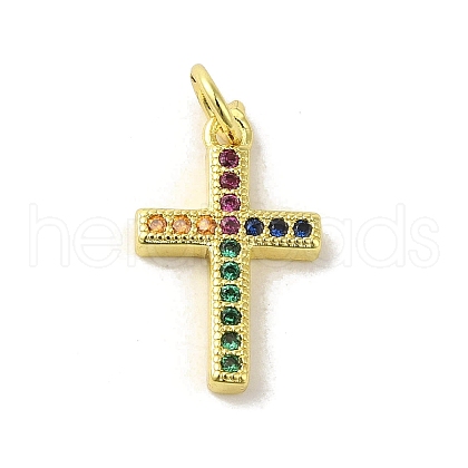 Brass Micro Pave Cubic Zirconia Pendants KK-M283-20J-02-1