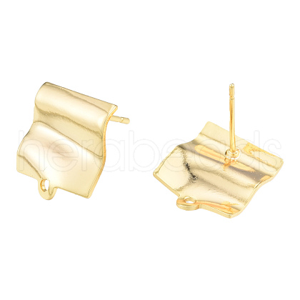 Brass Stud Earring Findings KK-N231-411-1