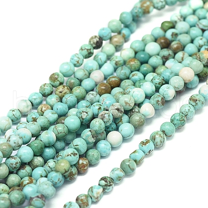 Natural Howlite Beads Strands G-L555-02-6mm-1