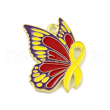 Alloy Enamel Pendants ENAM-Z015-02G-06-1