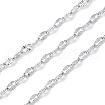 304 Stainless Steel Textured Dapped Chains CHS-G041-01P-1