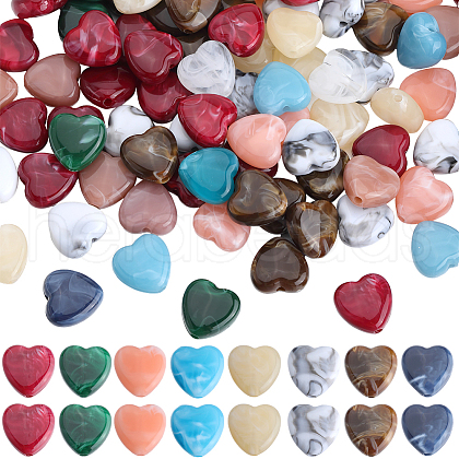 SOFPLATE 100Pcs Imitation Gemstone Acrylic Beads OACR-SP0001-05C-1
