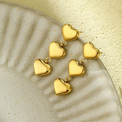 304 Stainless Steel Stud Earrings EJEW-S226-10G-01-1