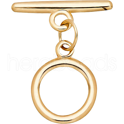 Brass Toggle Clasps KK-BC0005-60G-1