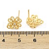 Brass Micro Pave Clear Cubic Zirconia Stud Earring Findings KK-Z099-01G-01-3