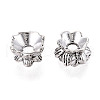 Buddhist Jewelry Findings Tibetan Style Alloy Lotus Double Sided Bead Caps PALLOY-O042-03-01-2