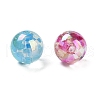 UV Plating Rainbow Iridescent Acrylic Beads OACR-O008-02B-2