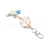 Braided Nylon Thread & Natural Shell Pendant Decorations HJEW-TA00342-02-4