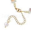 Natural Fluorite & & Quartz Crystal Chip Beaded Bracelsets BJEW-JB11917-02-4