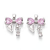 Brass Micro Pave Cubic Zirconia Pendants KK-N264-06P-1