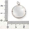 Brass Micro Pave Clear Cubic Zirconia Pendants KK-P308-83P-3