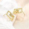 Brass Stud Earrings EJEW-G432-01G-3
