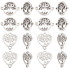Unicraftale 24Pcs 2 Styles 201 Stainless Steel Connector Charms STAS-UN0042-38-1