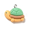Opaque Resin Pendants X-RESI-G043-E05-2