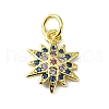 Brass Micro Pave Colorful Cubic Zirconia Pendants KK-H475-19G-03-1