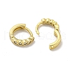 Brass Micro Pave Cubic Zirconia Hoop Earring EJEW-C088-04B-G-2