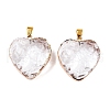 Light Gold Brass Glass Pendants GLAA-N001-24-2