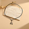 Black Waxed Cord Wrap Anklets WG9480C-04-2