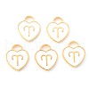 Light Gold Plated Alloy Enamel Pendants ENAM-R136-30-08-1