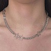 Star Alloy Curb Chain Necklaces for Women FS-WGED23F-01-3