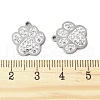 201 Stainless Steel Rhinestone Pendants STAS-V005-05P-04-3