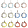 CHGCRAFT 12Pcs 6 Colors Synthetic Luminous Stone Pendants G-CA0001-74-1