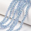 Electroplate Transparent Glass Beads Strands EGLA-A034-T2mm-T07-1