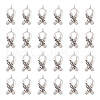 Breast Cancer Awareness Ribbon Carved Word Hope Tibetan Style Alloy Message Pendants TIBEP-TAG0001-02-10