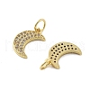 Brass Micro Pave Cubic Zirconia Charms KK-C092-23C-G-2