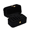 Mini Rectangle Velvet Ring Storage Boxes with Snap Buttons CON-Z009-02B-1
