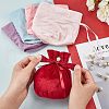  Velvet Jewelry Bags with Drawstring & Plastic Imitation Pearl TP-NB0001-21-3