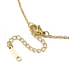 Brass with Glass Pendant Necklaces NJEW-C039-03KCG-3